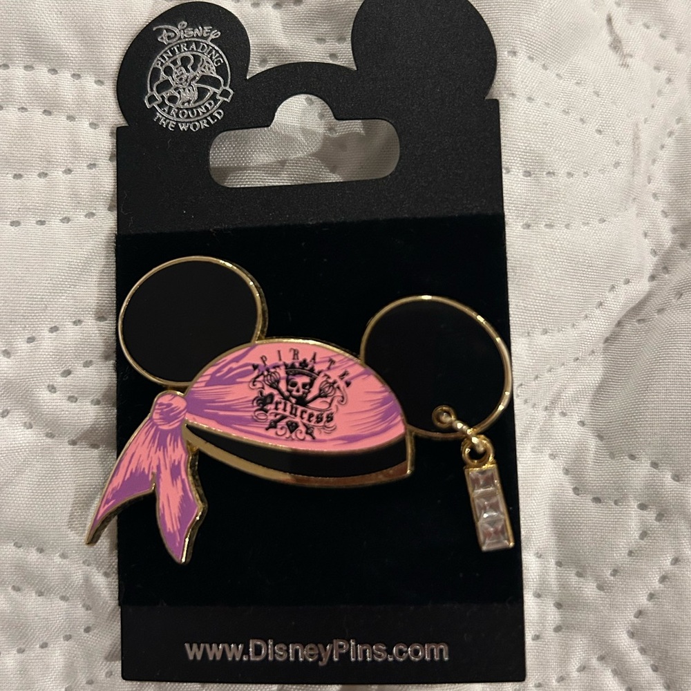 Disney pirate princess Pink Bandana Mickey Ears Pin
